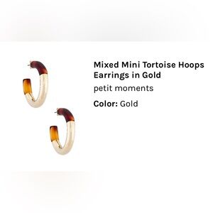 Mixed mini tortoise hoops earrings in gold